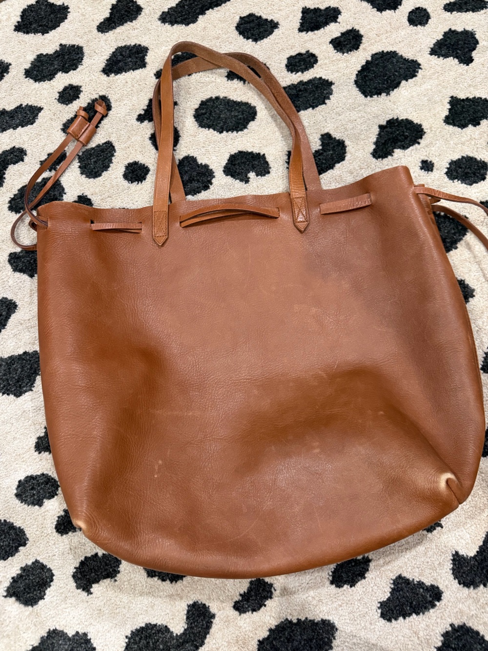 MADEWELL Brown Large Leather Tote Bag - Classic Everyday Carry